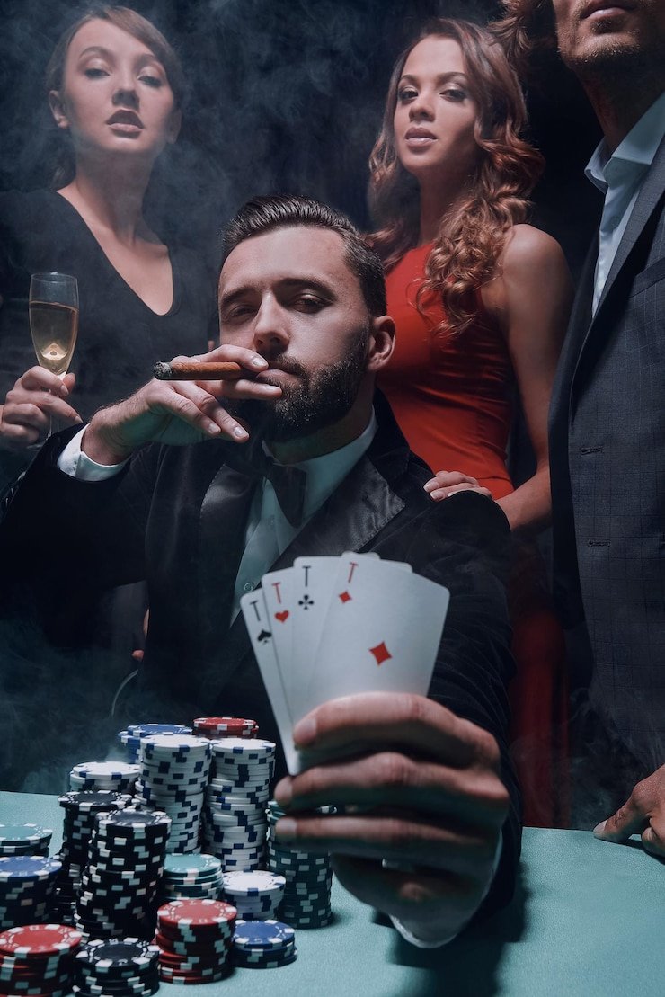 Tampilan meja Texas Hold'em Bonus di kasir777 dengan dealer live dan kartu komunitas